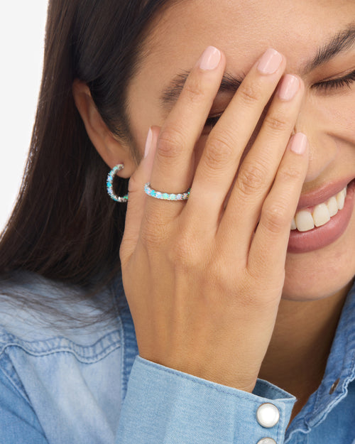 Heiress Ombré Ring - Silver|Blue Opal Ombré