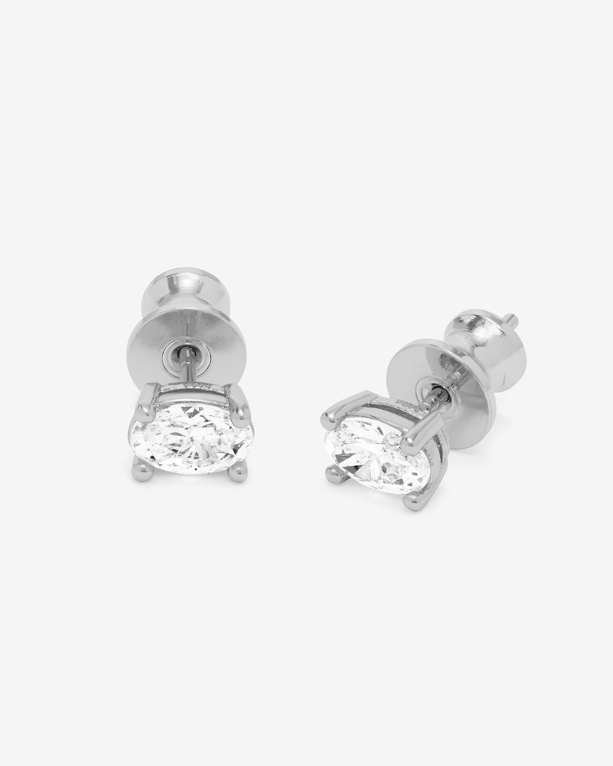 Hello Gorgeous 6mm Studs - Silver|White Diamondettes