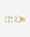 Hello Gorgeous Stud Earrings - Gold|White Diamondettes