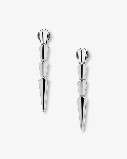 Serpent Drop Earrings - Silver