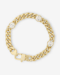 Julian Triple Diamond Bracelet - Gold|White Diamondettes