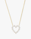 She's an Icon Baby Heart Necklace - Gold|White Diamondettes