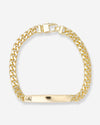 Julian ID Cuban Chain Bracelet - Gold|White Diamondettes