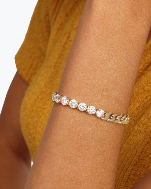 Julian Loves Diamonds Bracelet - Gold|White Diamondettes