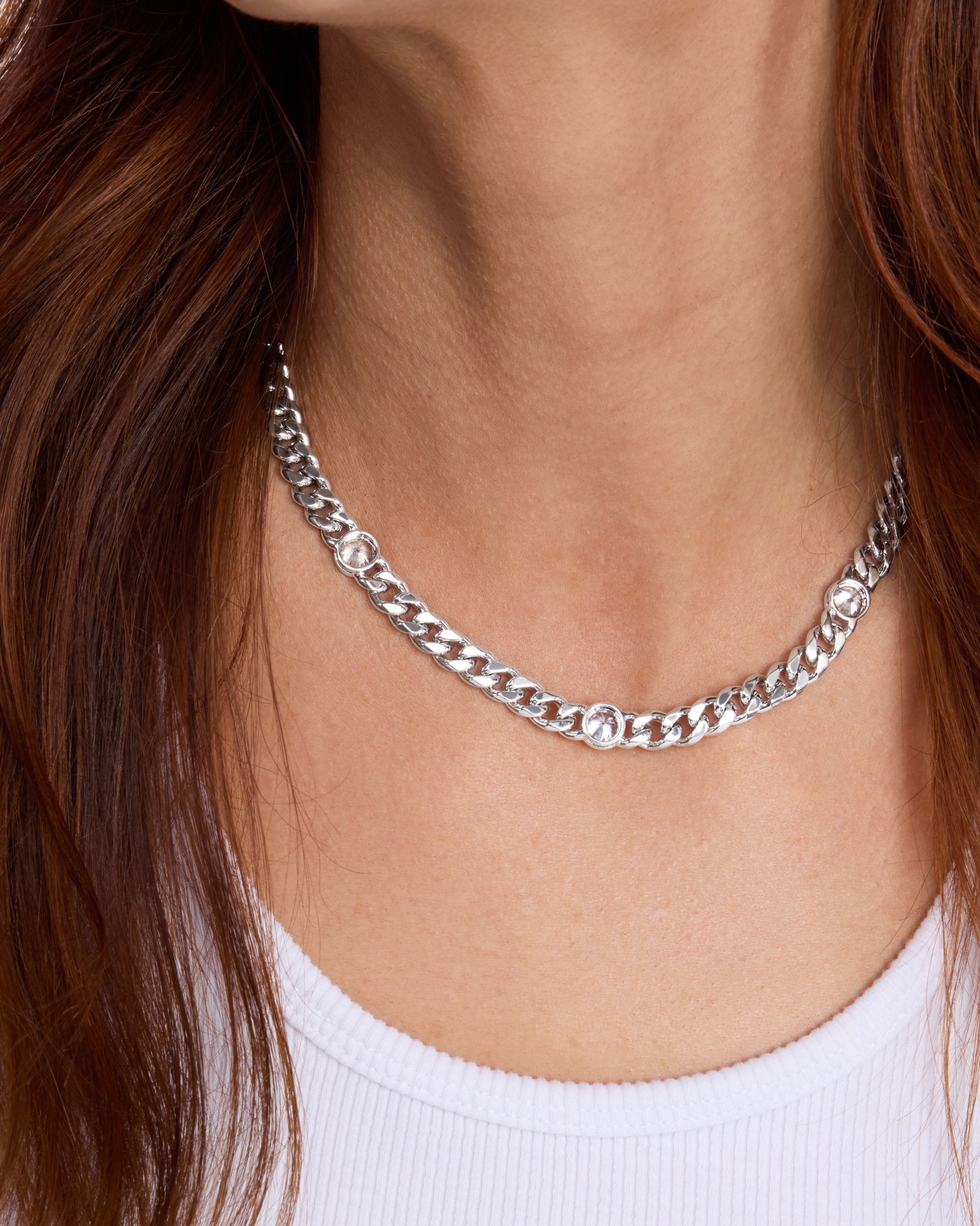 Diamante chain necklace shops