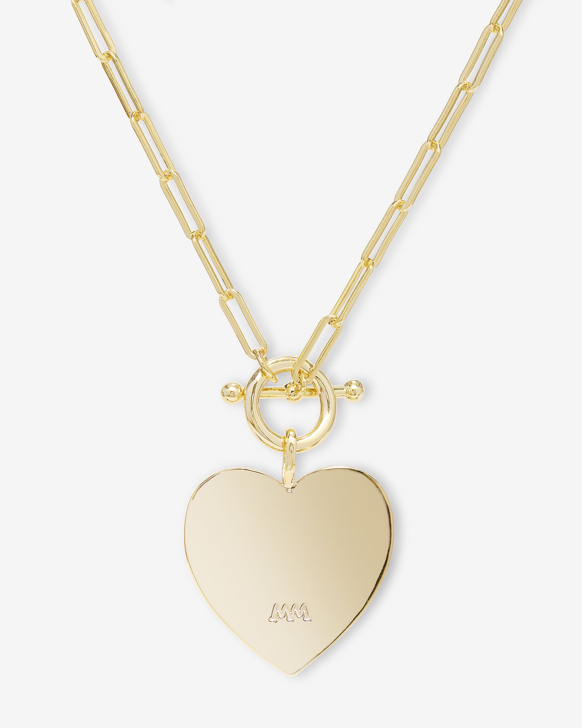 Love Letters Heart Necklace - Gold|White Diamondettes