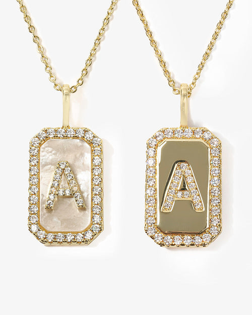 Love Letters Double Sided Necklace - Gold