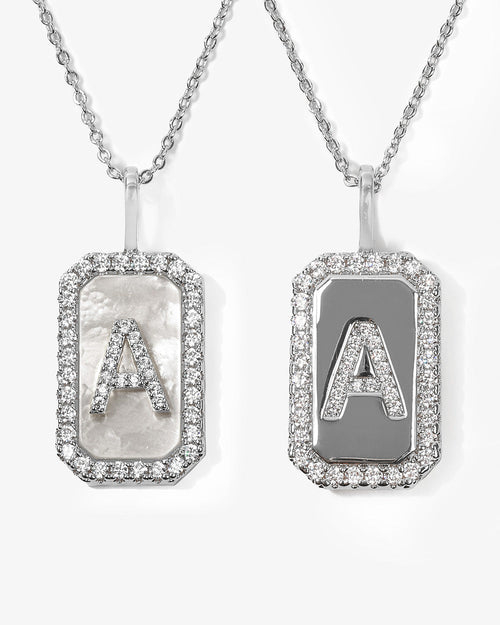 Love Letters Double Sided Necklace - Silver