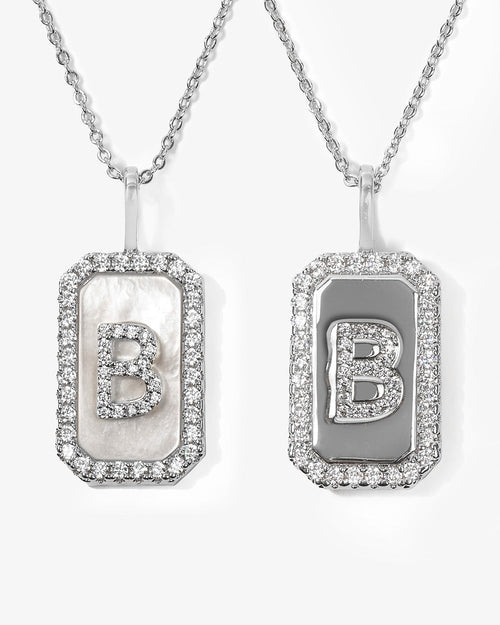 Love Letters Double Sided Necklace - Silver