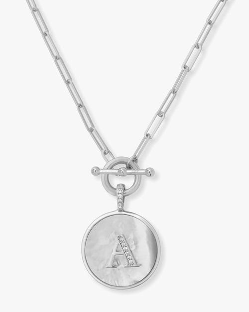 Love Letters Medallion Necklace - Silver