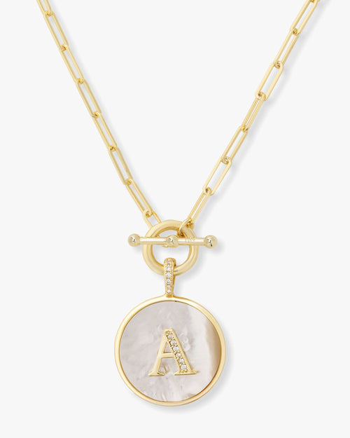 Love Letters Medallion Necklace - Gold