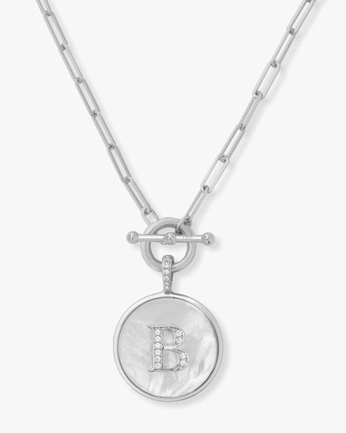 Love Letters Medallion Necklace - Silver