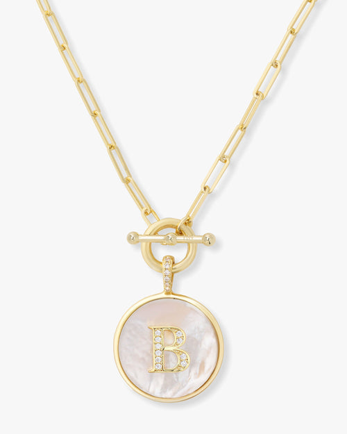 Love Letters Medallion Necklace - Gold