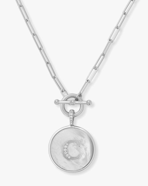 Love Letters Medallion Necklace - Silver