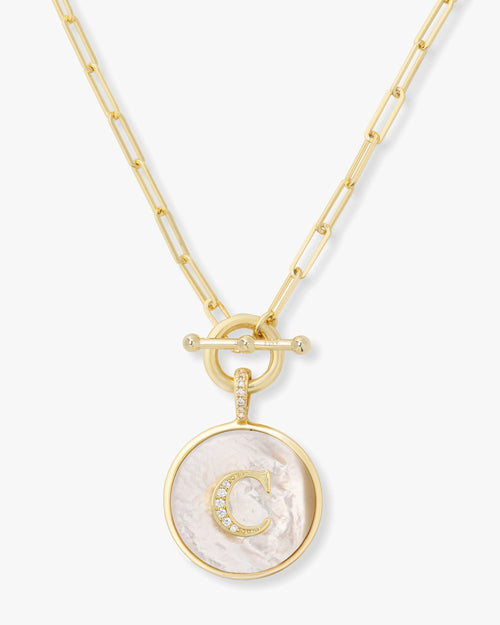 Love Letters Medallion Necklace - Gold