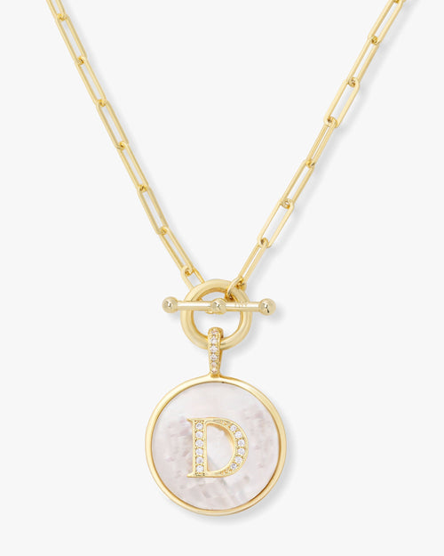 Love Letters Medallion Necklace - Gold