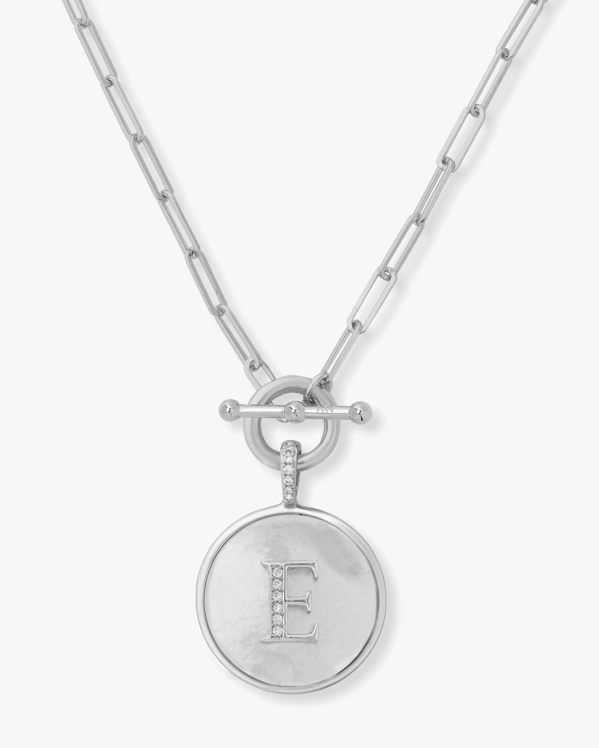 Letter necklace silver online