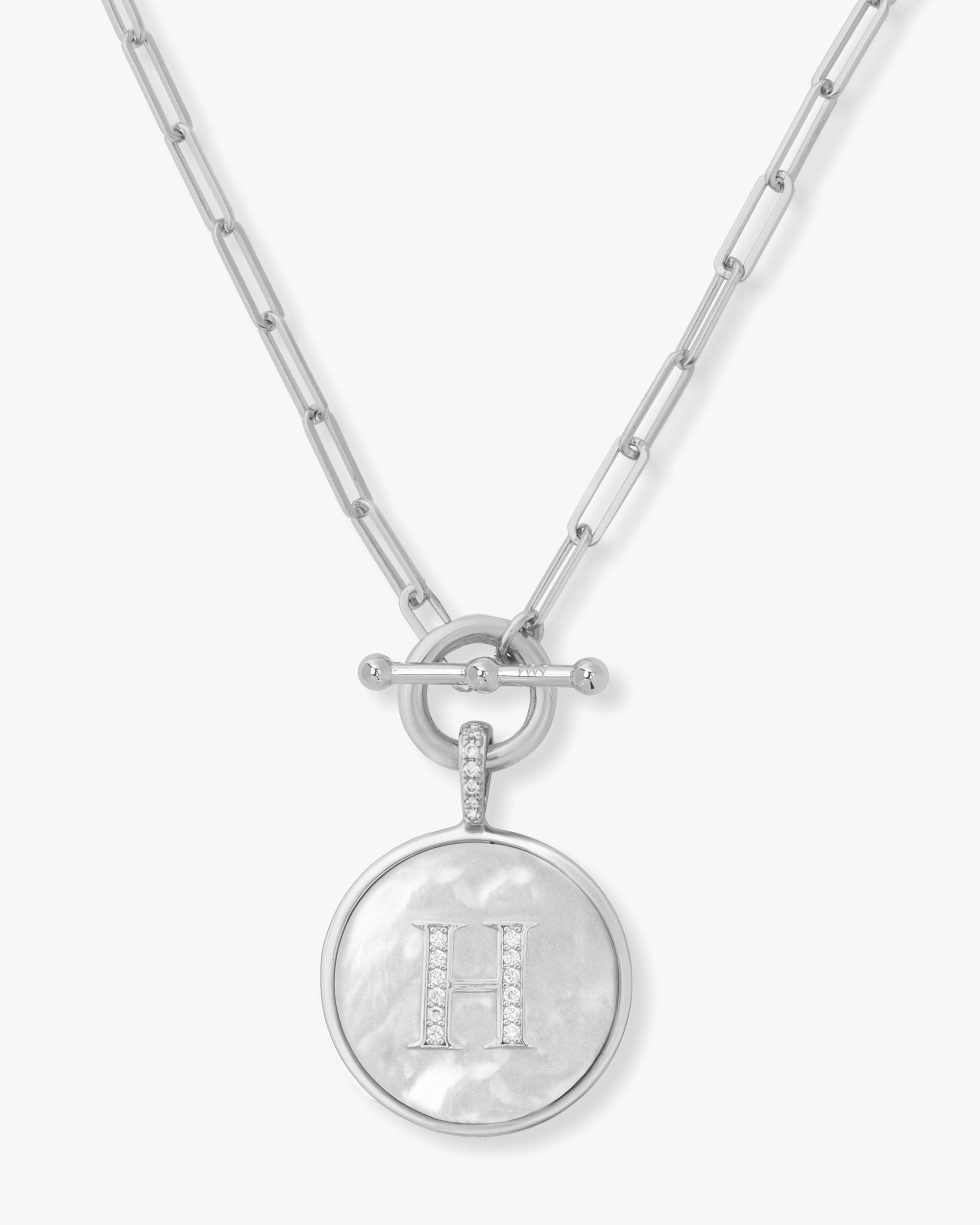 Love Letters Necklace Silver Medallion Necklace 20