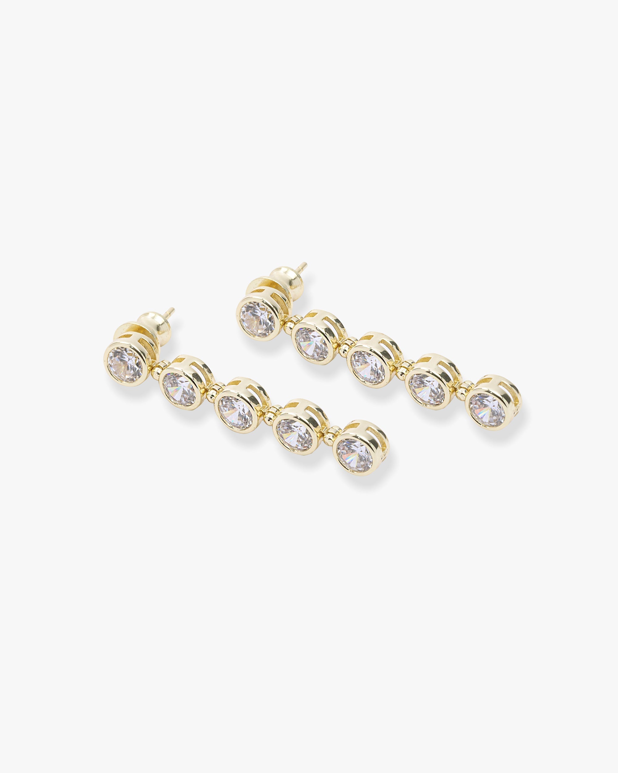 Mama Baroness Earrings - Gold|White Diamondettes