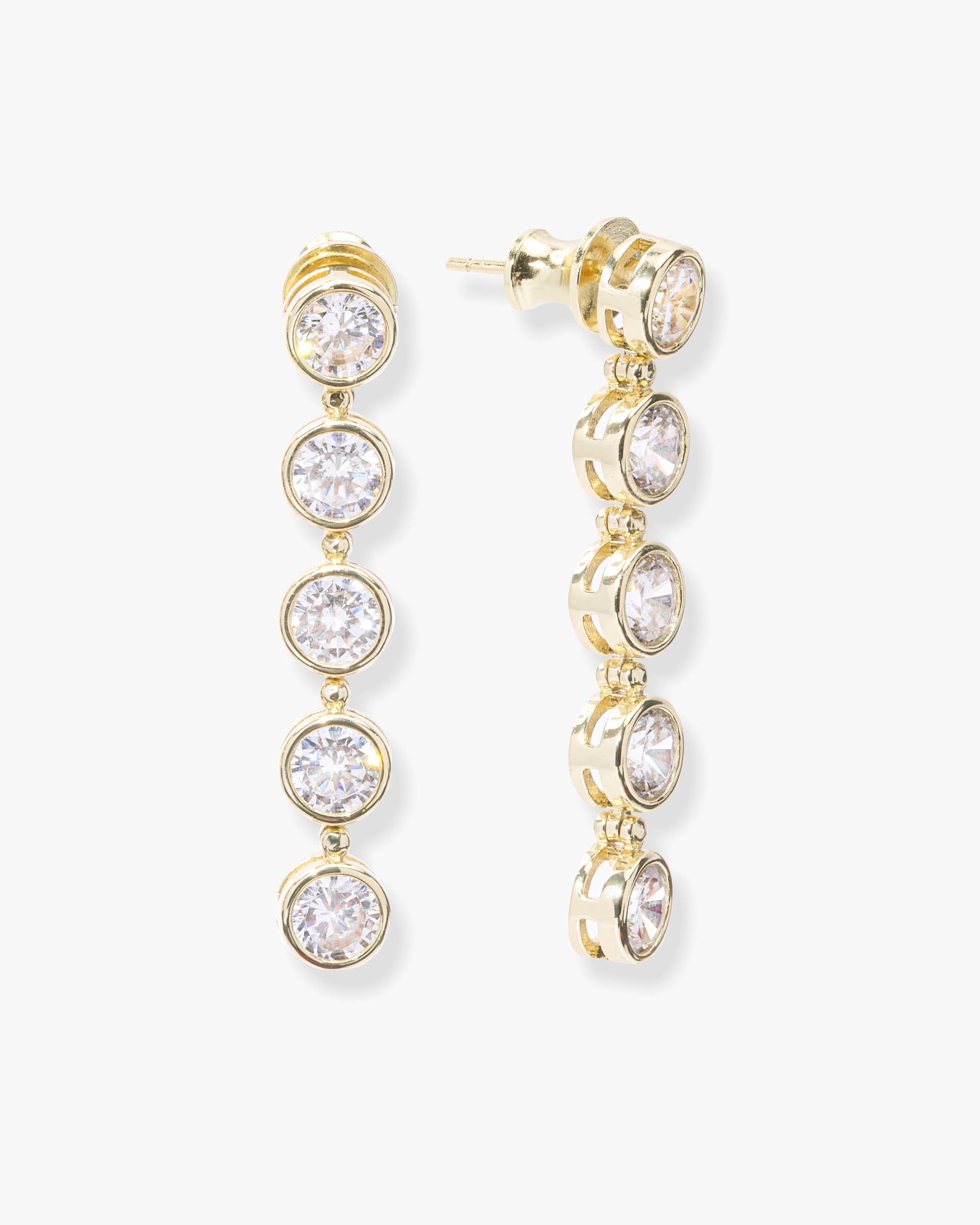 Mama Baroness Earrings - Gold|White Diamondettes