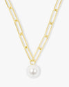 Samantha Pearl Necklace - Gold