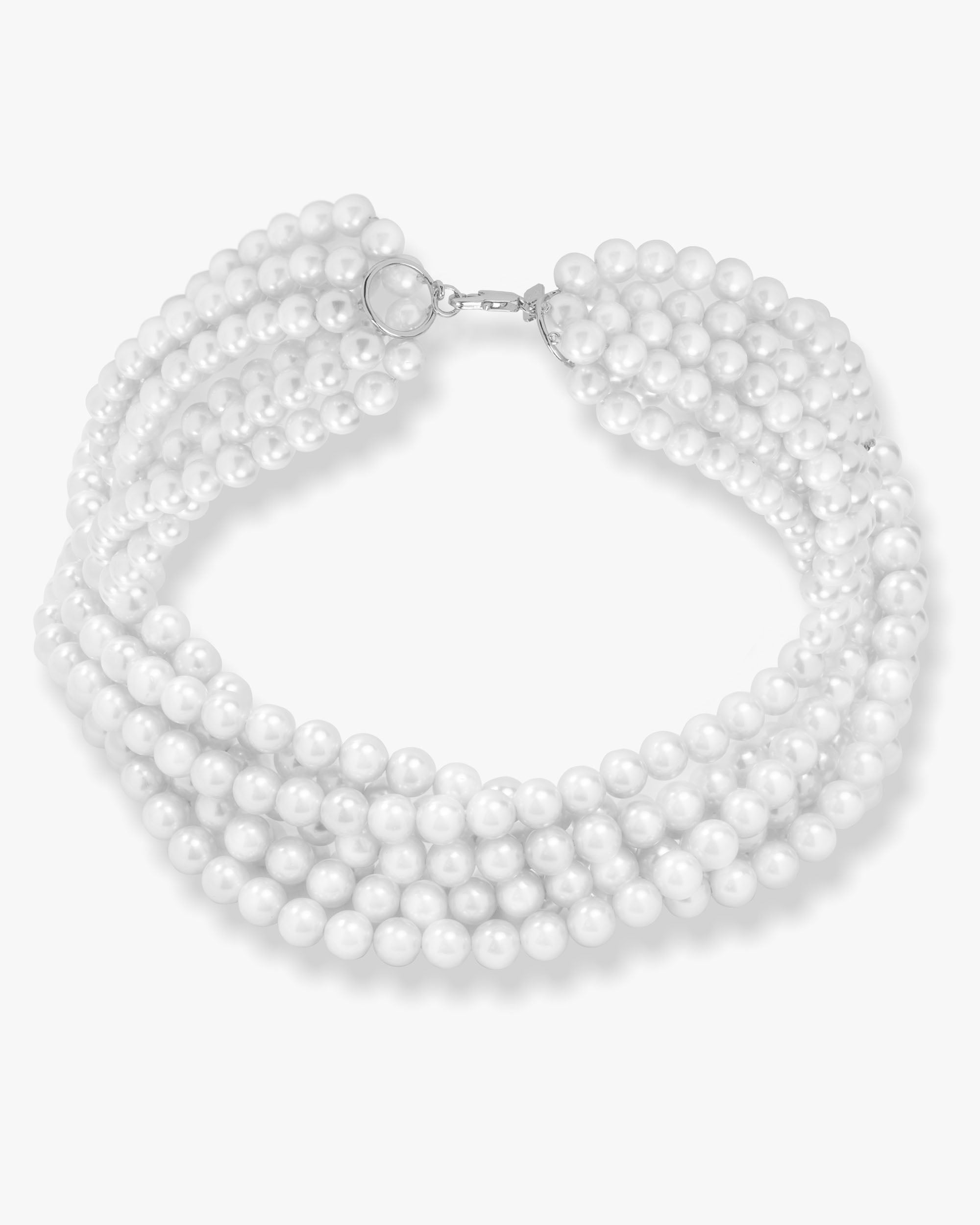 "THE" Perfect Pearl Collar Necklace - Silver