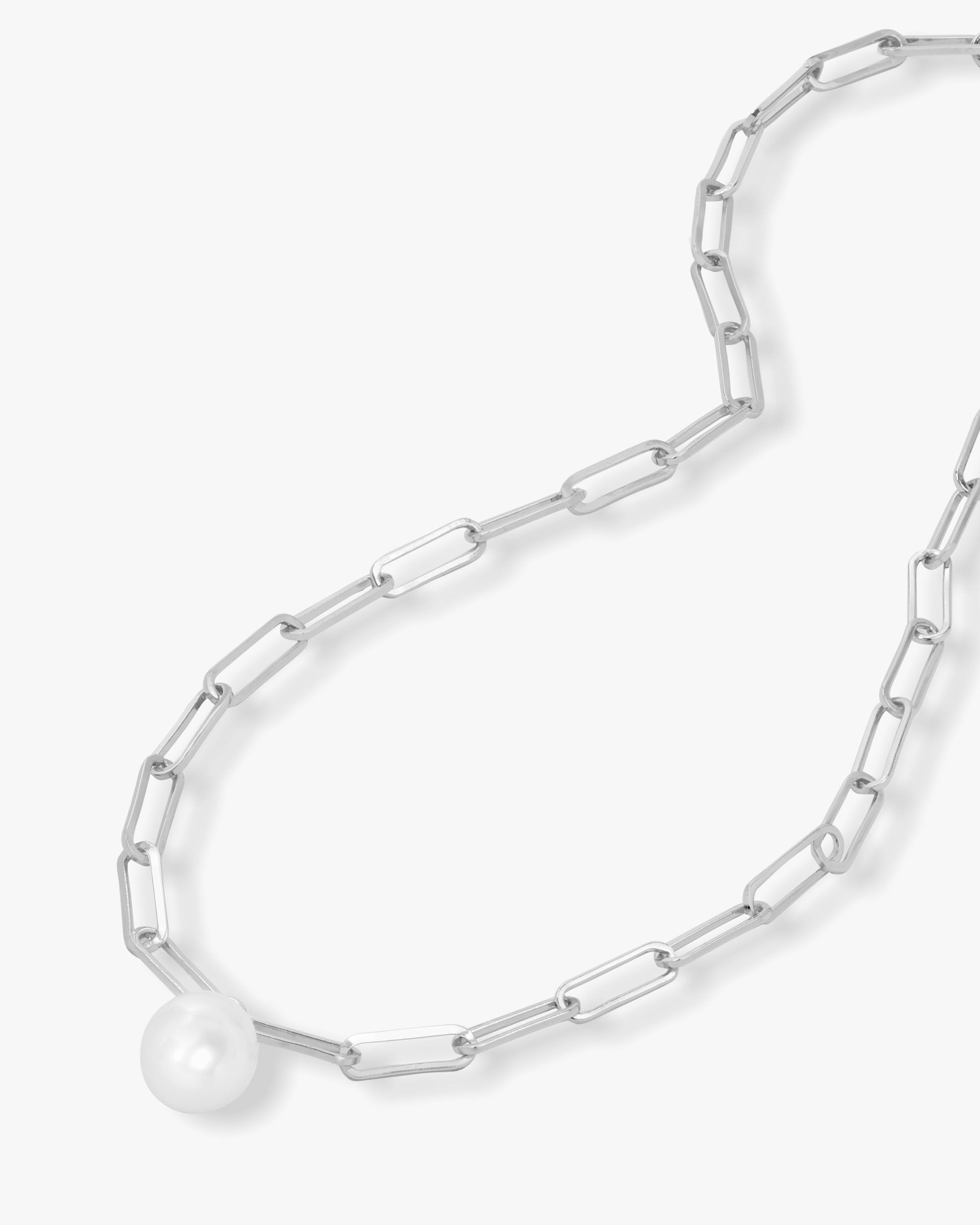 Samantha Pearl Necklace - Silver