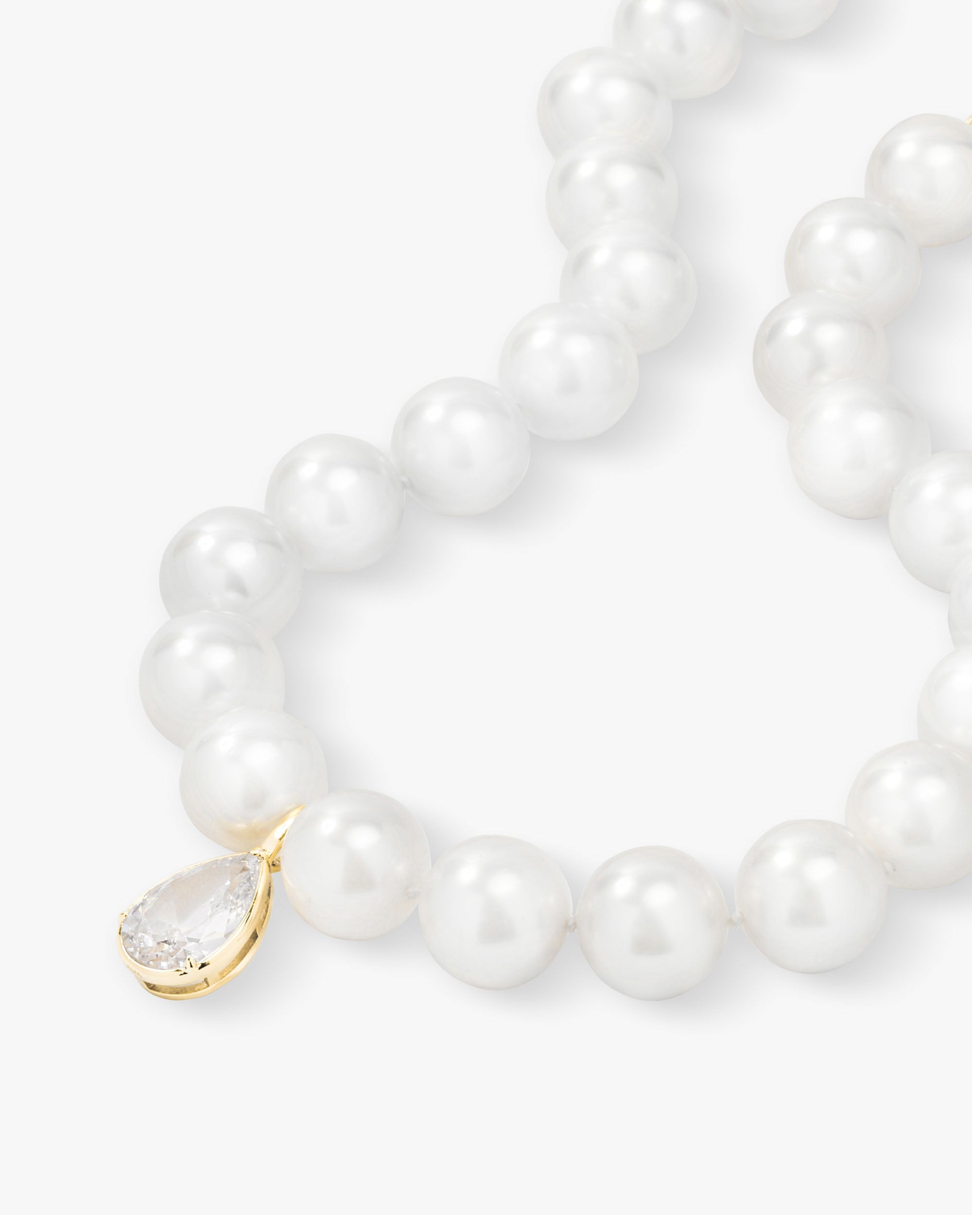 Perfect Pearl Teardrop Necklace - Gold