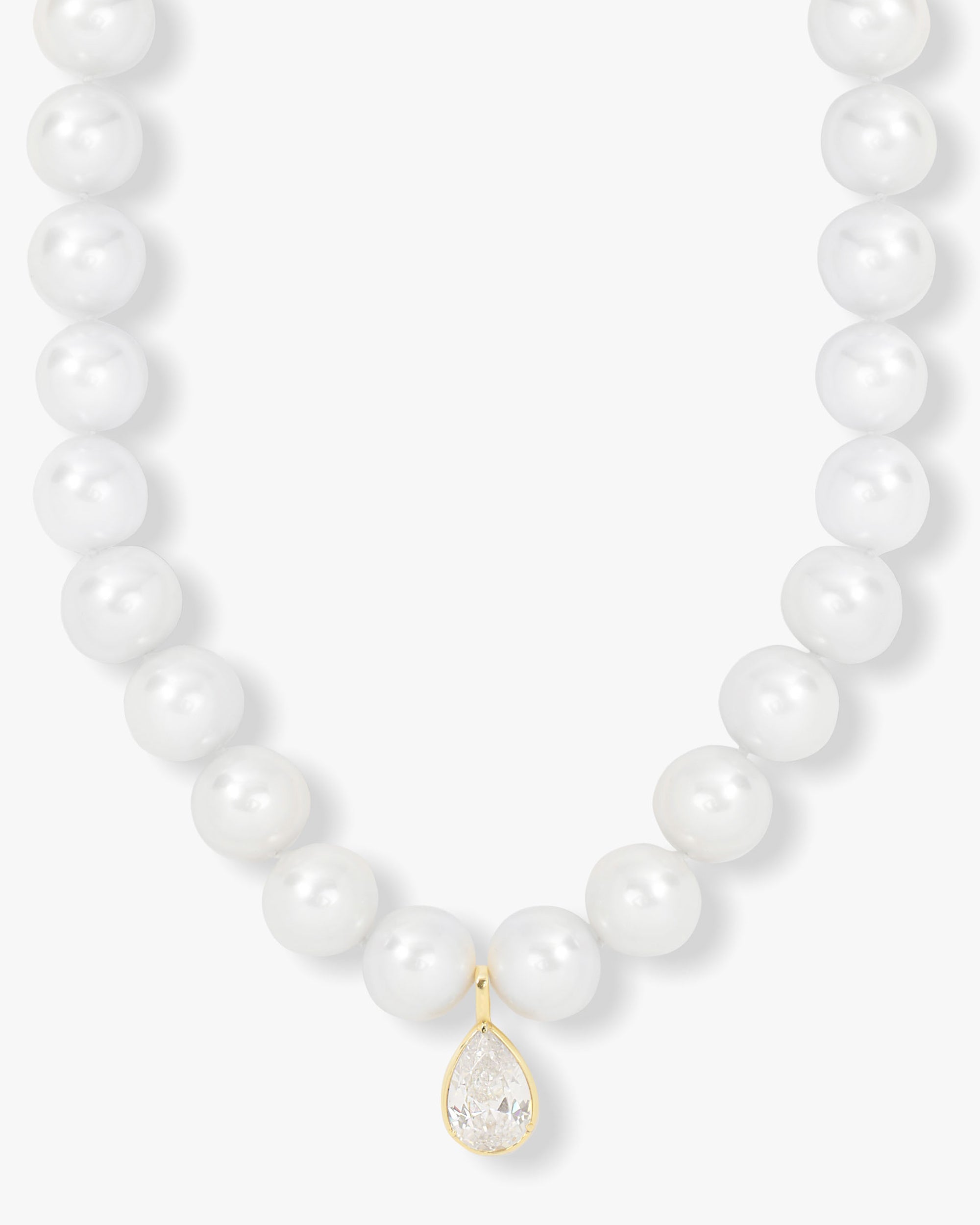 Perfect Pearl Teardrop Necklace - Gold