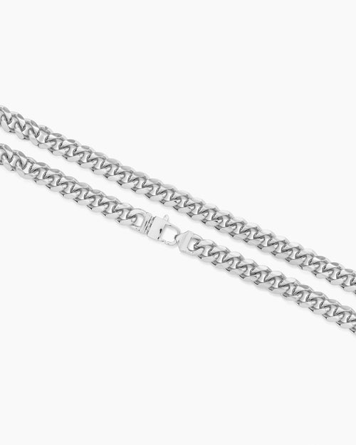 Julian Cuban Chain Necklace 6.8mm - Silver