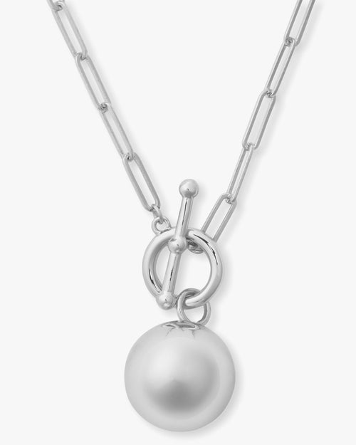 Life's a Ball Pendant Necklace - Silver