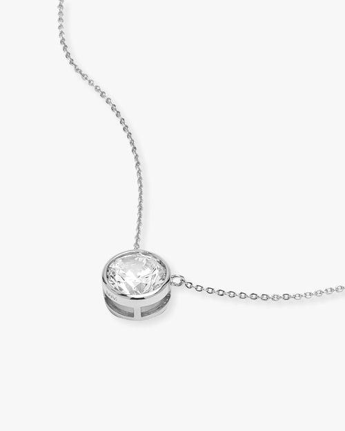 Mama Baroness Pendant - Silver|White Diamondettes