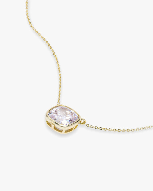 Duchess Pendant Necklace - Gold|White Diamondettes