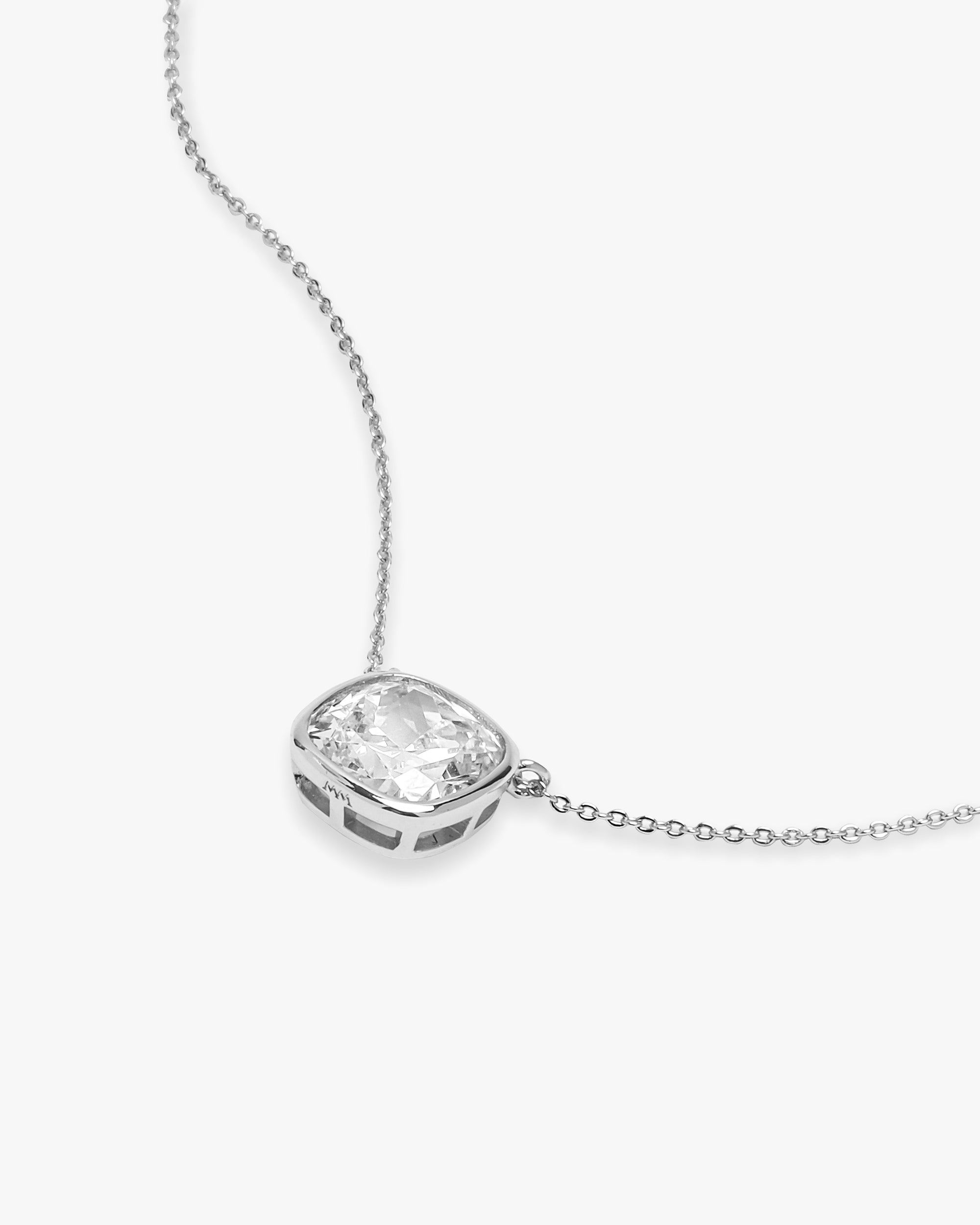 Duchess Pendant Necklace - Silver|White Diamondettes