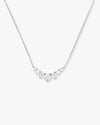 Not Your Basic Multi Stone Pendant Necklace - Silver