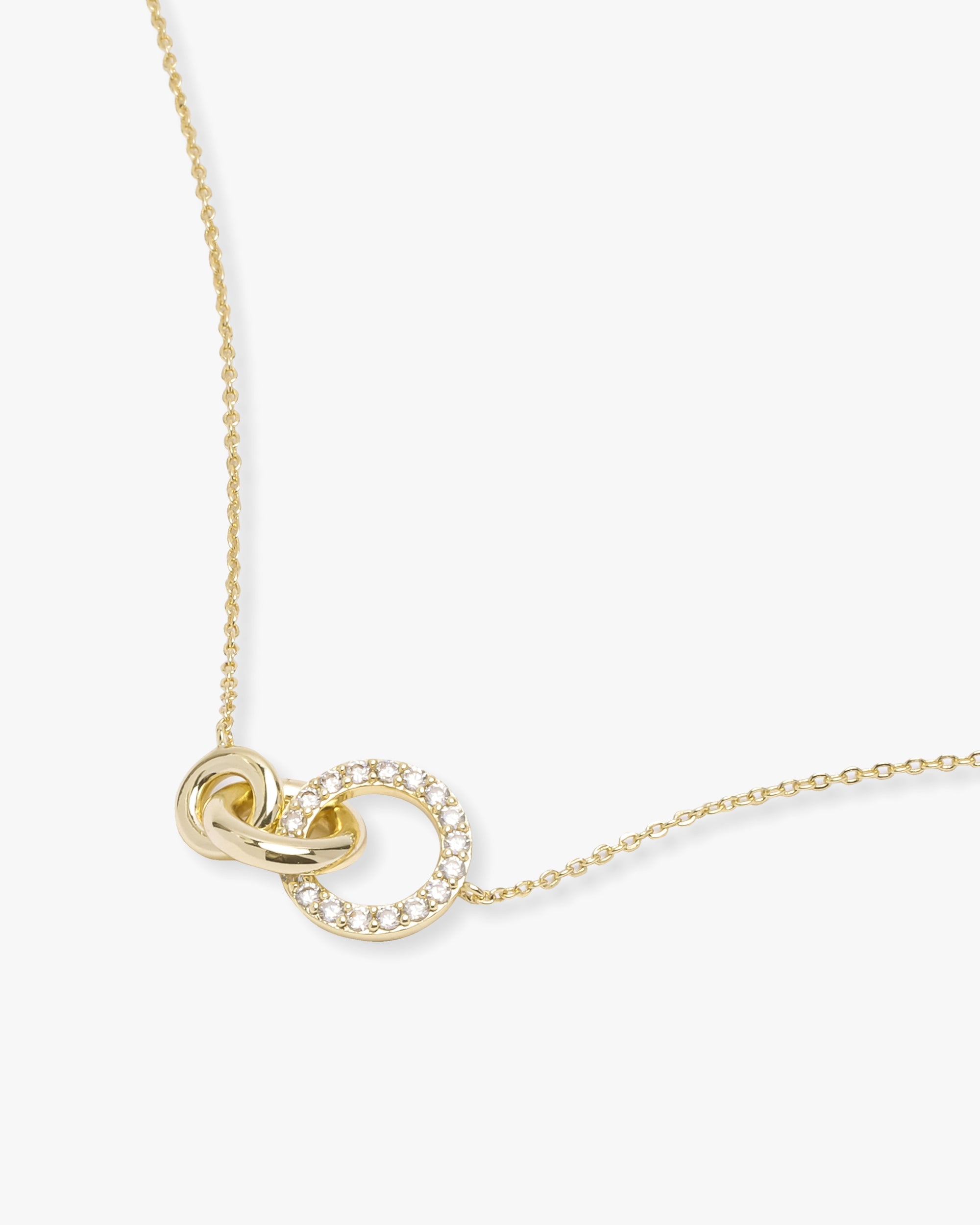 "Oh She Fancy" Trinity Necklace - Gold|White Diamondettes