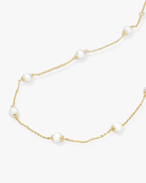 Perfect Pearl Infinity Necklace - Gold