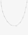 Perfect Pearl Infinity Necklace - Silver