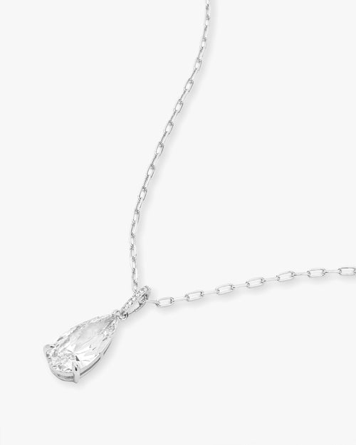 Smith Necklace - Silver|White Diamondettes