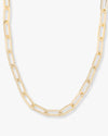 Carrie Pavé Chain Necklace - Gold|White Diamondettes