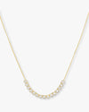 Baroness Tennis Chain Necklace - Gold|White Diamondettes