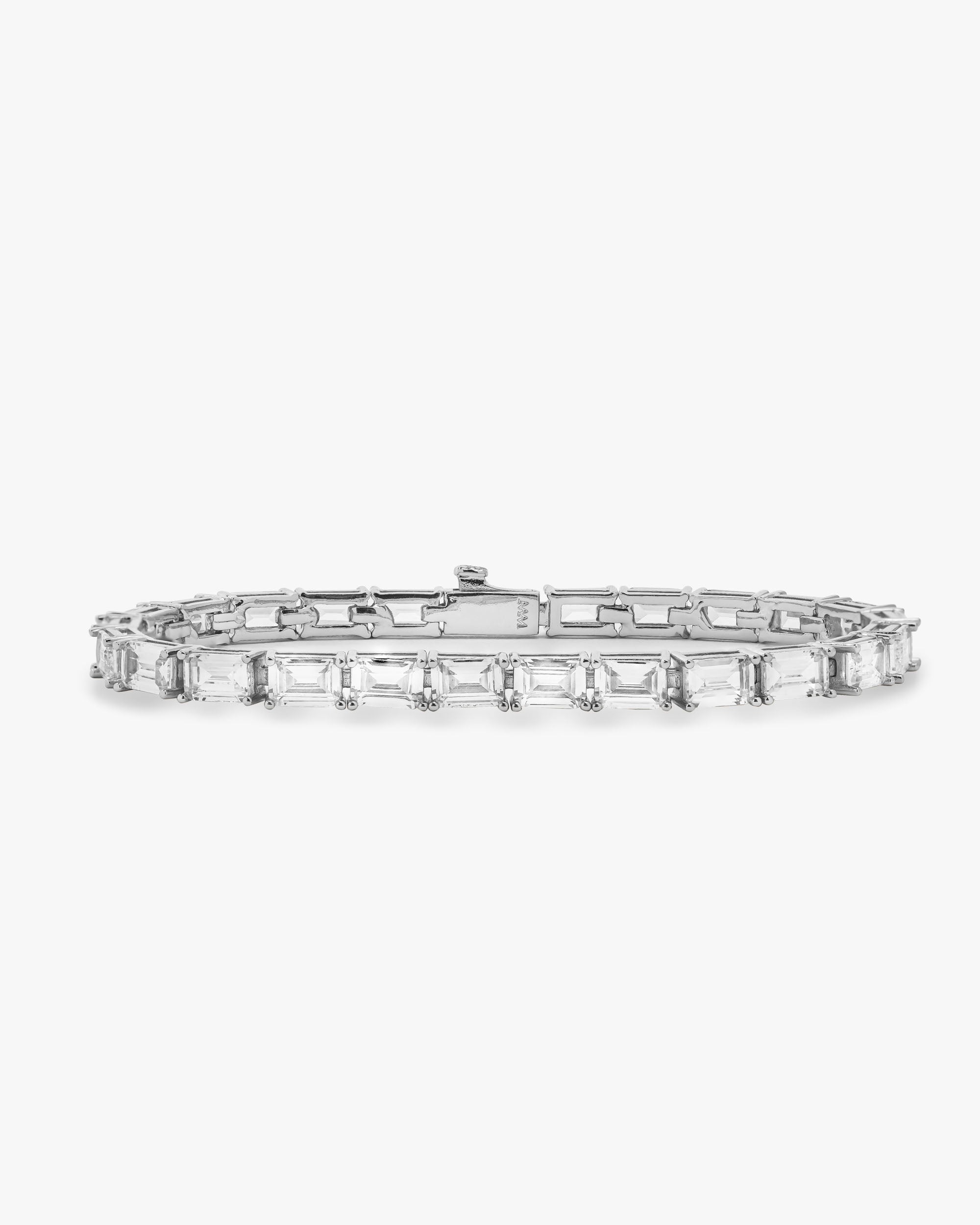 Baby Grand Slam Tennis Bracelet - Silver|White Diamondettes