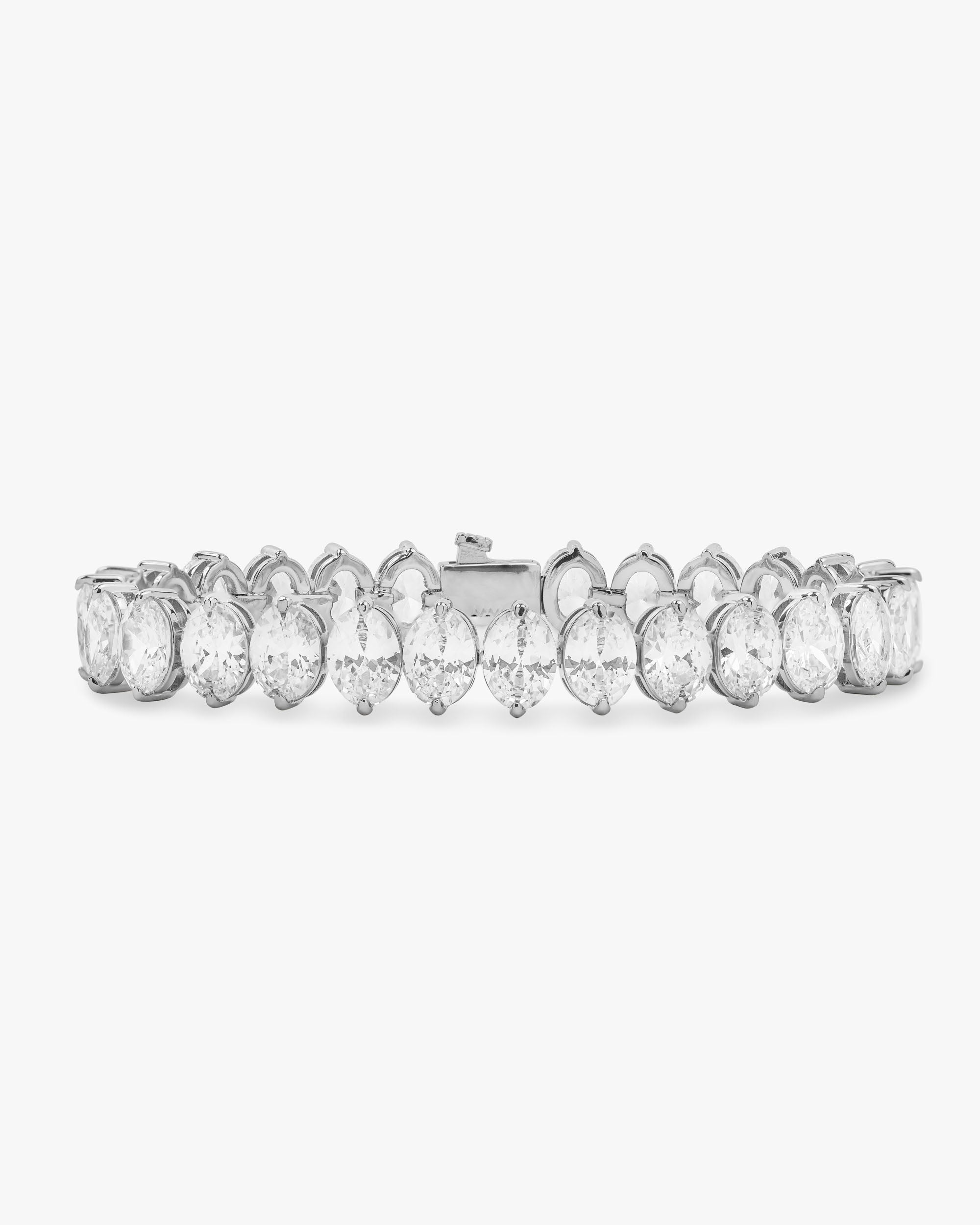 Hello Gorgeous Tennis Bracelet - Silver|White Diamondettes