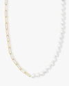 Samantha Half Chain Pearl Necklace 15