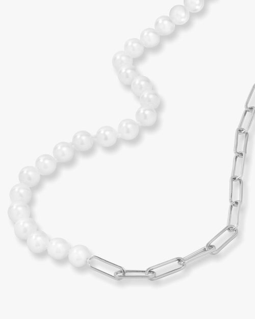 Samantha Half Chain Pearl Necklace 15