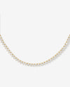 Not Your Basic Tennis Choker - Gold|White Diamondettes