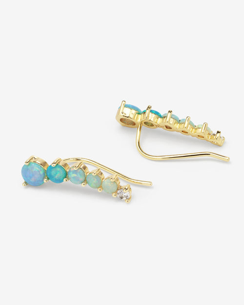 Not Your Basic Ombré Ear Crawler - Gold|Blue Opal Ombré