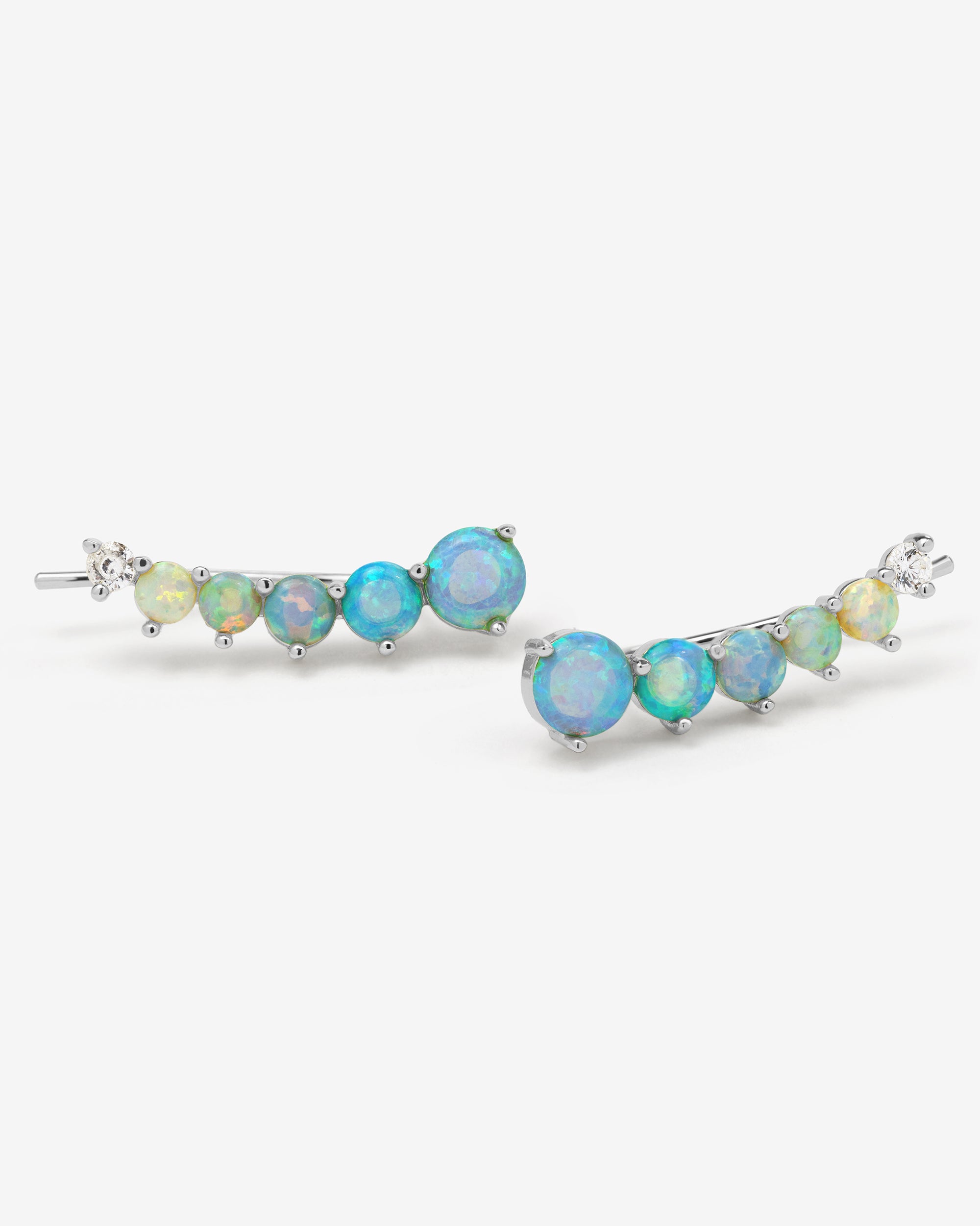 Not Your Basic Ombre Ear Crawler Gold Blue Opal Ombre
