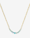 Not Your Basic Graduated Ombré Samantha Tennis Necklace - Gold|Blue Opal Ombré