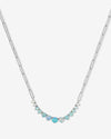 Not Your Basic Graduated Ombré Samantha Tennis Necklace - Silver|Blue Opal Ombré